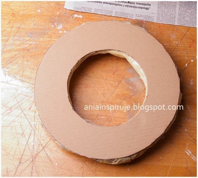 Основа для новогоднего венка из картона