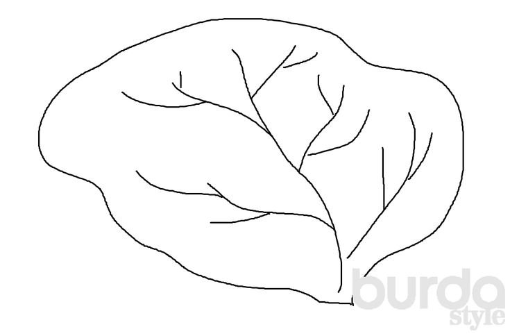 Капустный лист из фетра