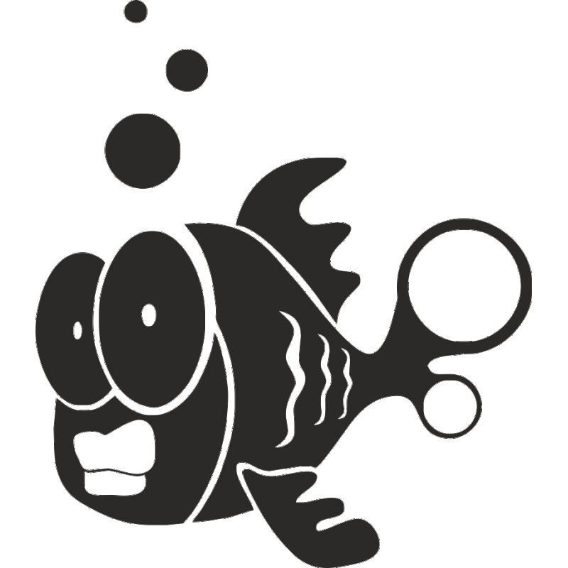 Наклейки на авто рыба