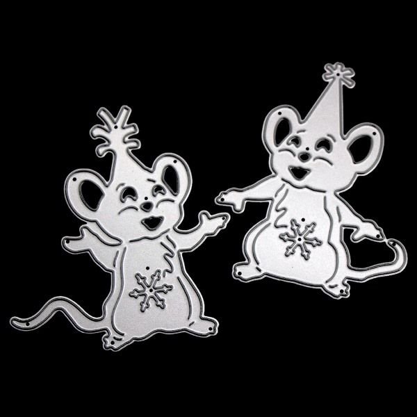 Трафареты на окна на новый год мышки