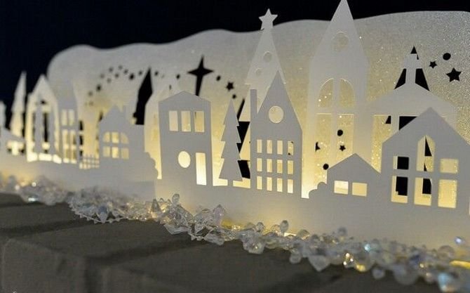 Новогодние домики на подоконник