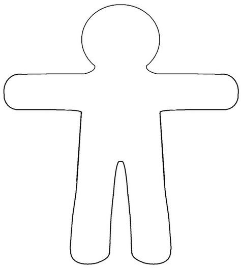 Макет куклы для шитья