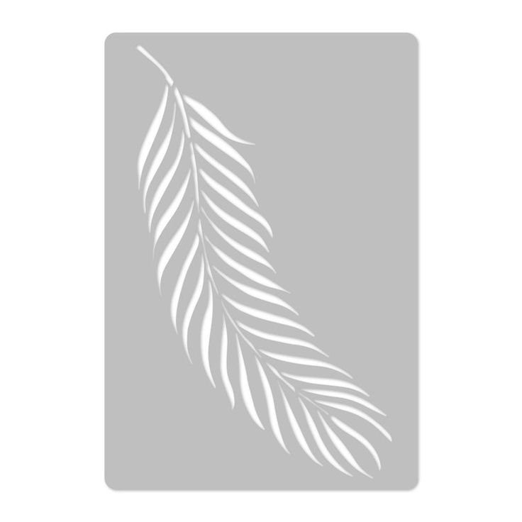 Трафарет перо на стену
