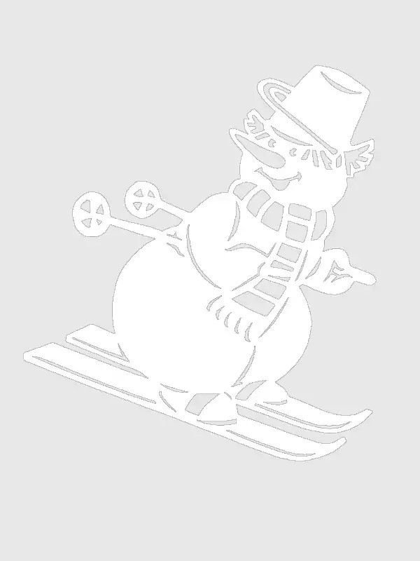 Снеговики на окна трафареты