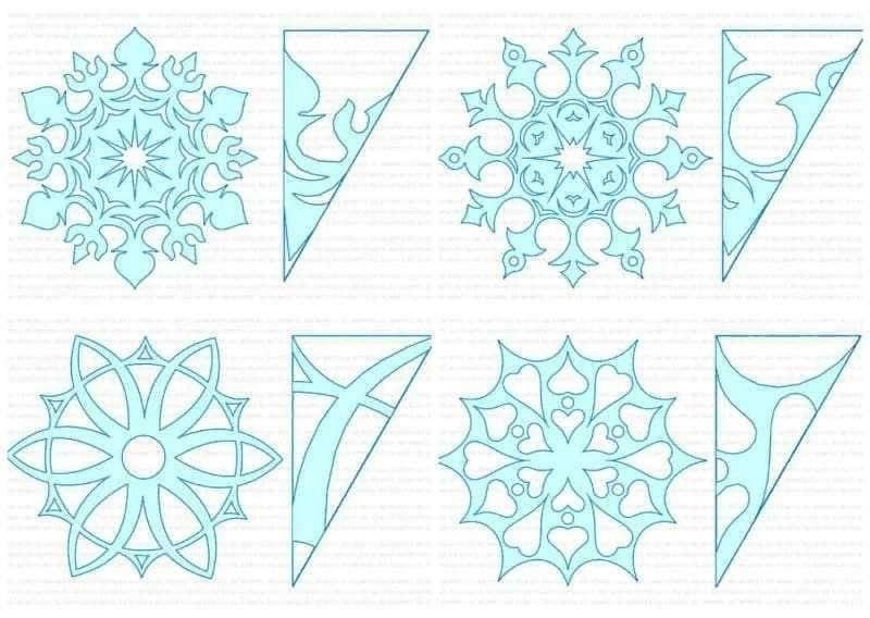 Красивые снежинки из бумаги схемы