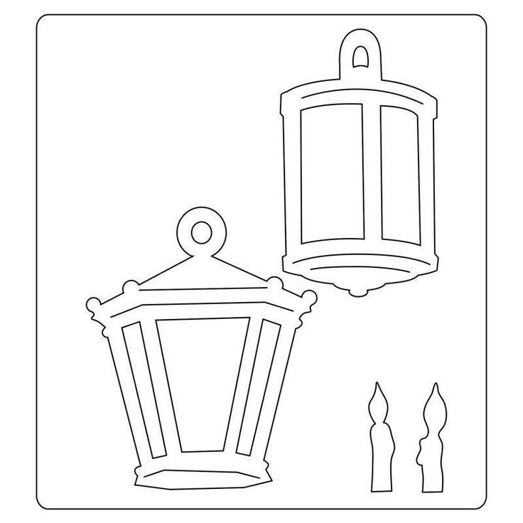 Фонарь трафарет для вырезания