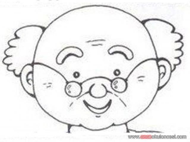 Раскраска лица Деда для детей