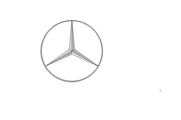 Чертеж значка Мерседес