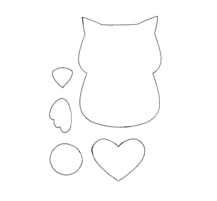 Шаблон Совушки из фетра