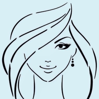 Силуэт лица девушки на торт