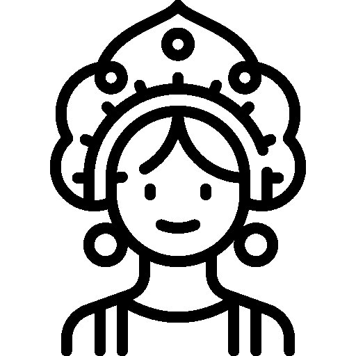 Девушка в кокошнике вектор