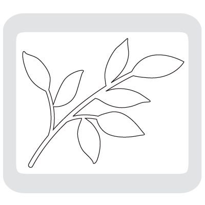 Трафареты листиков для цветов