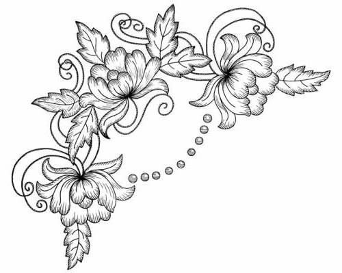 Узоры для вышивки гладью Ришелье