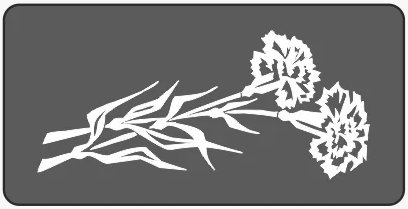 Гвоздика трафарет на окно