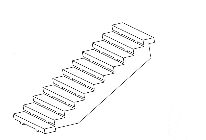 Схематичное изображение лестницы