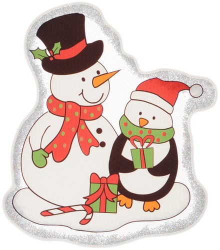 Трафареты на окна новогодние цветные