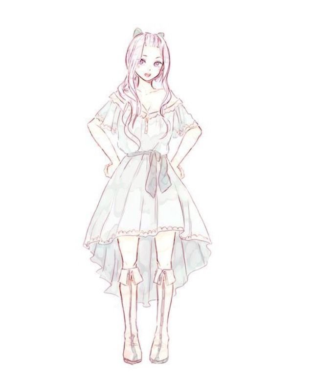 Аниме девочки в полный рост