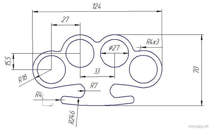 Чертёж кастета для печати а4