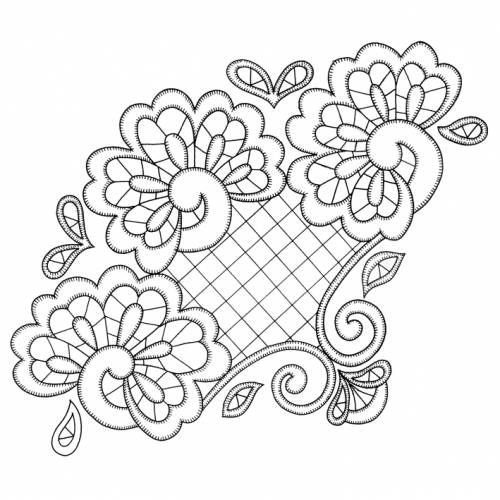 Точечная роспись кружева Ришелье