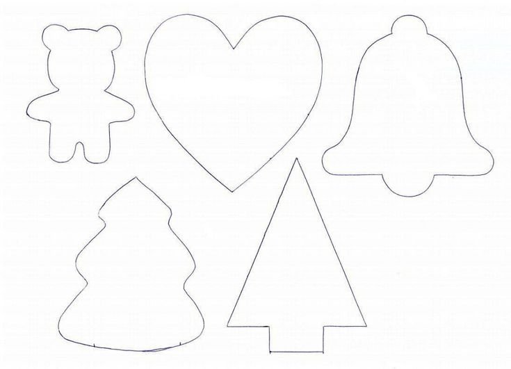 Выкройки новогодних игрушек из фетра на елку