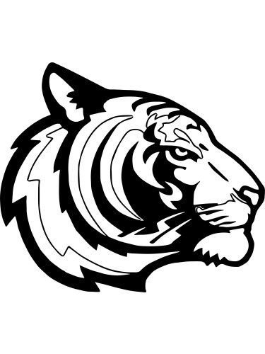 Трафарет тигра для рисования