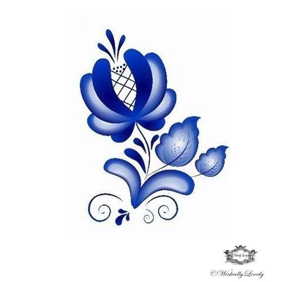 Элементы гжельской росписи Агашка