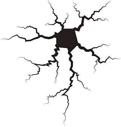 Трещины на белом фоне