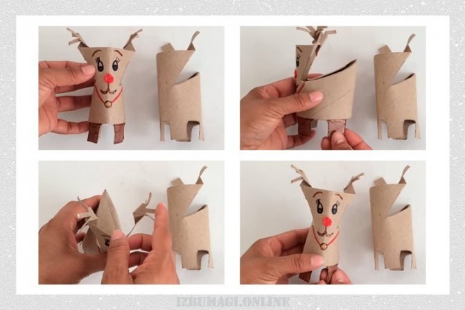 Олень из втулки