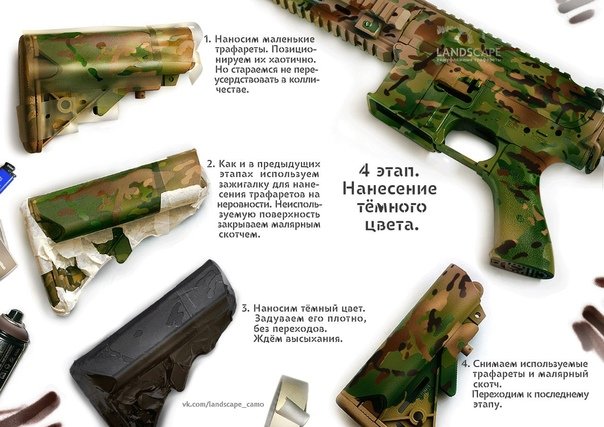 Трафарет для покраски оружия