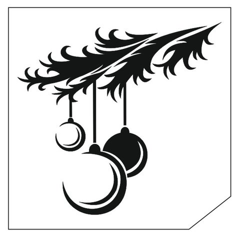 Ветка елки с шариком вектор