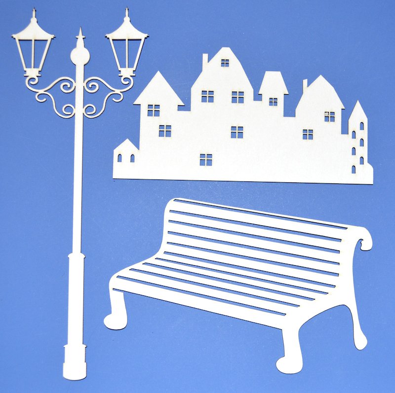 Трафарет лавочки