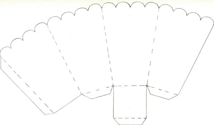 Коробочка для попкорна шаблон