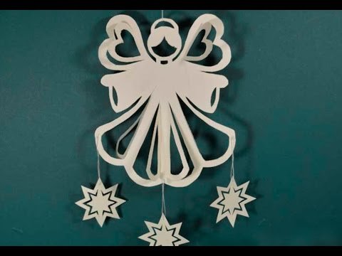 Снежинки ангелочки из бумаги
