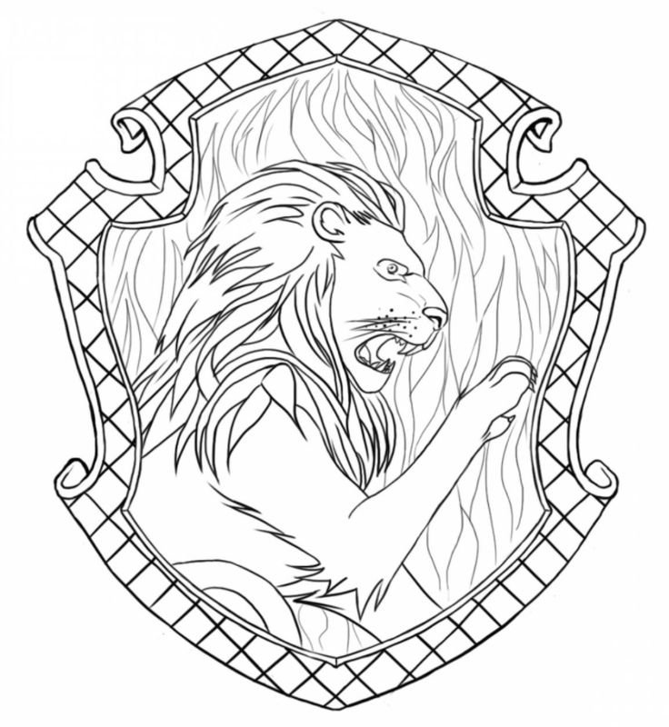 Раскраски Гарри Поттер Гриффиндор