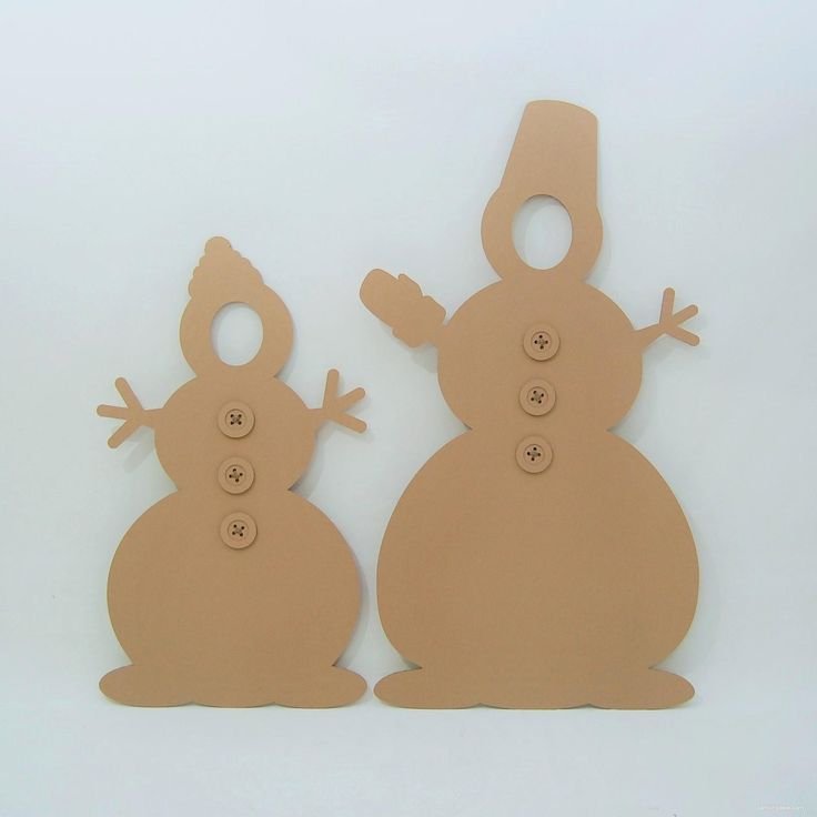 Фигурки из картона для нового года