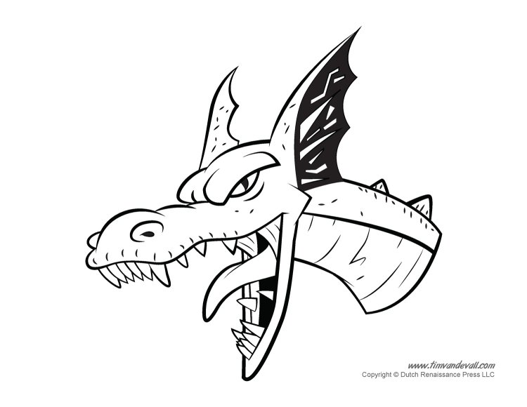 Голова дракона раскраска