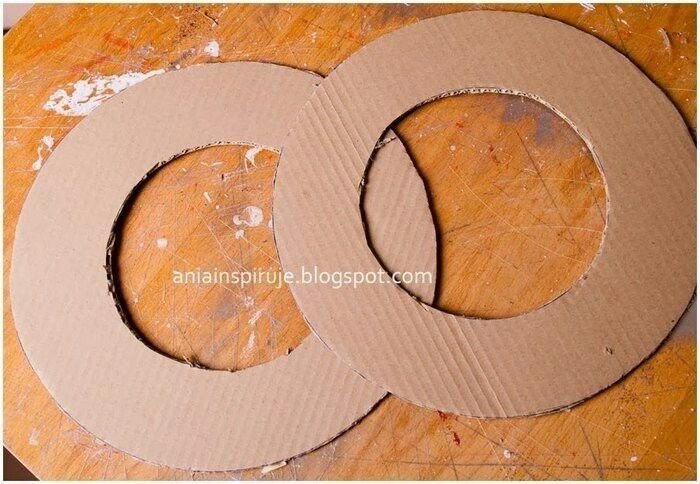 Картонный круг для венка