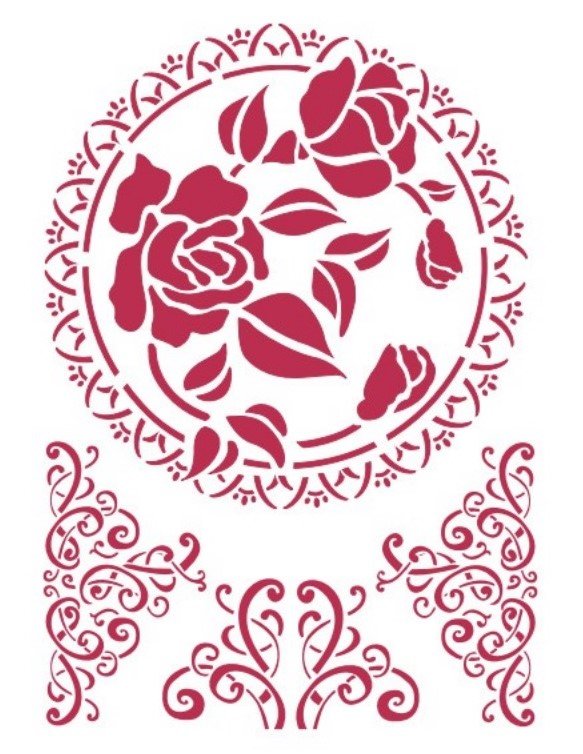 Розы трафареты для росписи