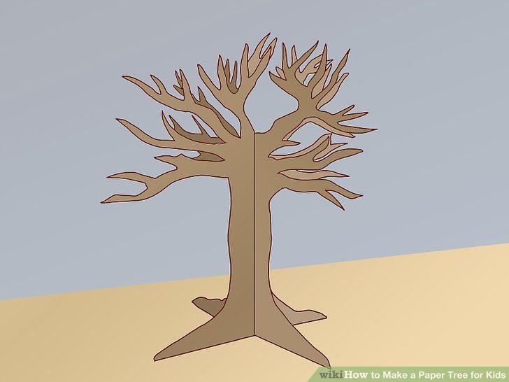 Объемное дерево из картона