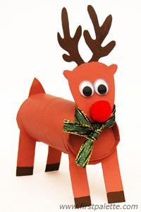 Олени из рулона туалетной бумаги