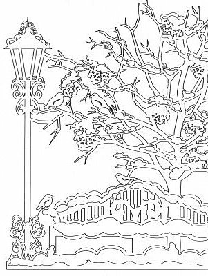 Дерево вытынанка на новый год