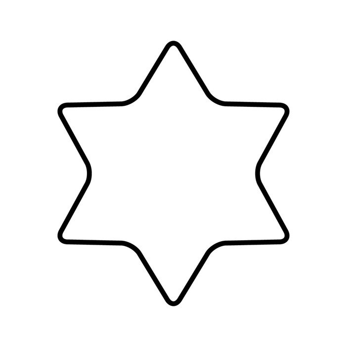 Шестиконечная звезда контур