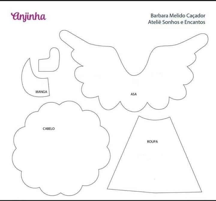 Ангел из фетра выкройка