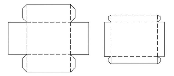 Эскиз коробки из картона