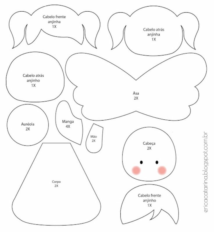 Ангелочки из фетра выкройки