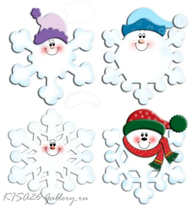 Снежинки с глазками