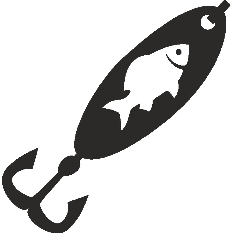 Трафарет рыбалка