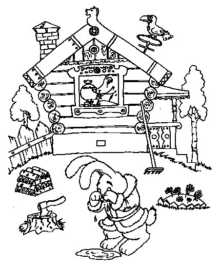 Раскраска. Заюшкина избушка