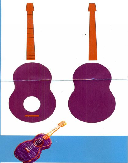 Макет для ручки 3д гитара