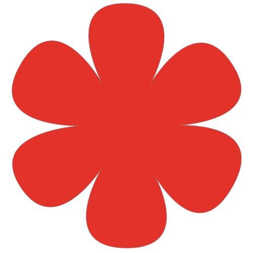 Красные цветы для вырезания